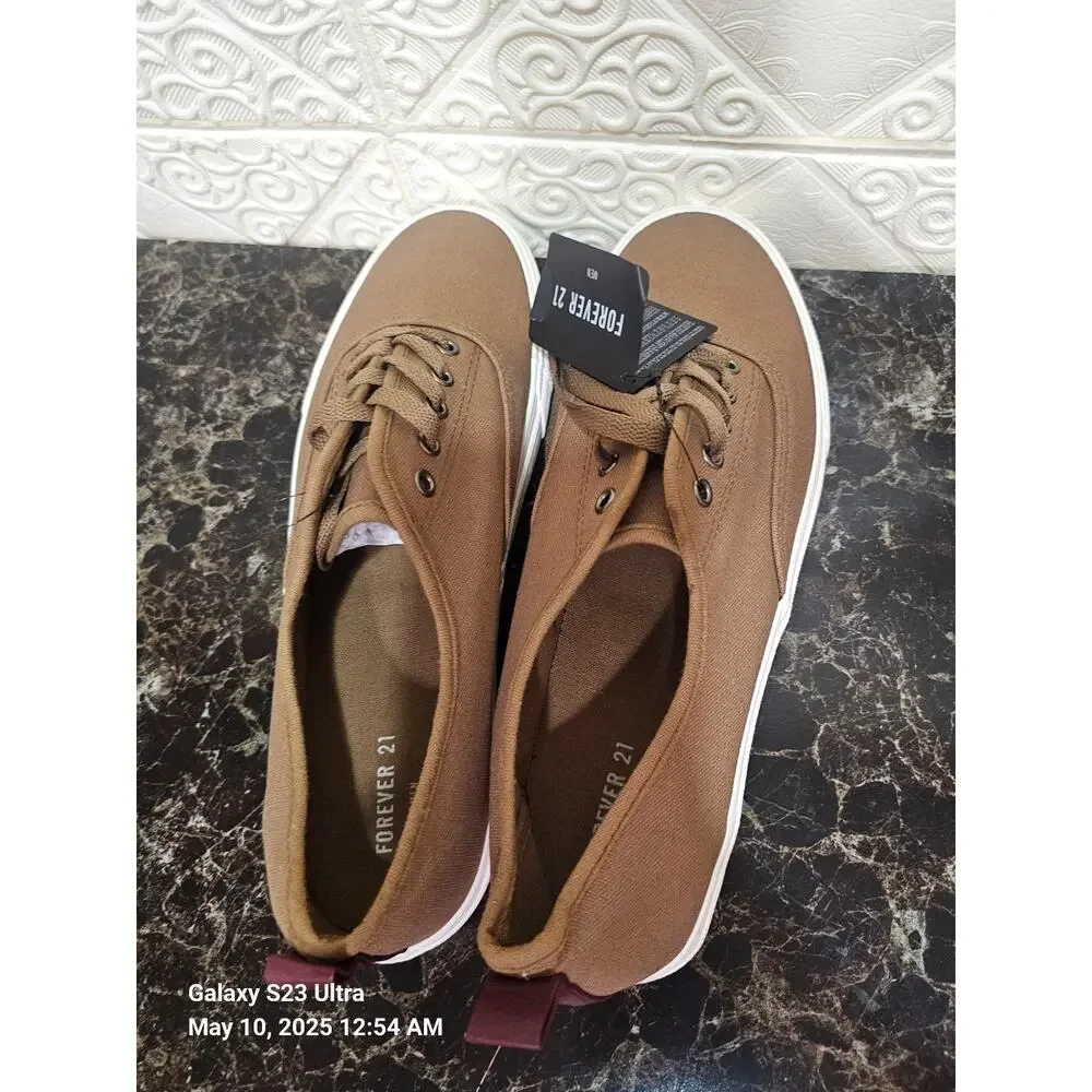 FOREVER 21 Men Khaki Solid Sneakers